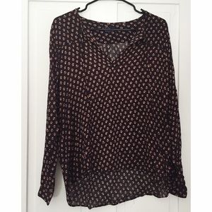 Long Sleeve Gap Patterned Blouse