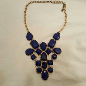 Navy statement necklace from Francesca's