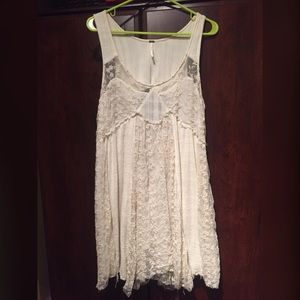 Free people white lace dress/slip