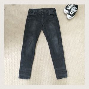 Zara basic denim dark grey washed jeans