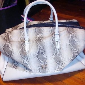 Roberto cavalli White leather duffle bag