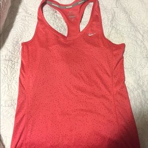 Coral/pink nike workout tank top