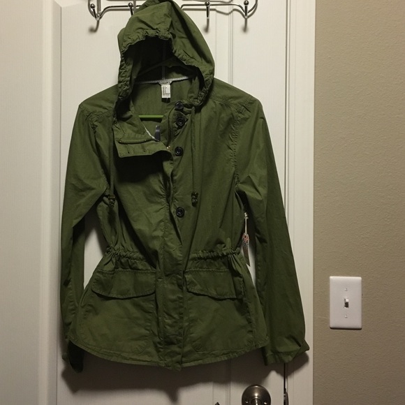 Olive green forever 21 trench / utility coat