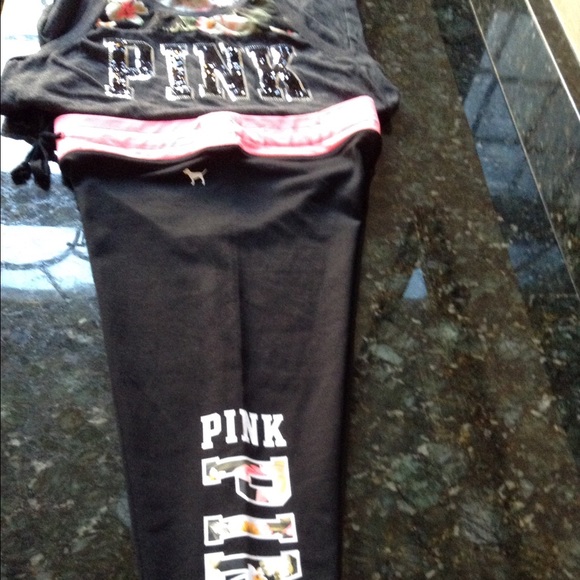 V.S. Pink Love Nation Shirt & Pant Set