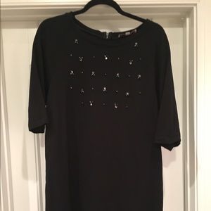 Ann Taylor LOFT Jeweled Sweatshirt Dress - LARGE