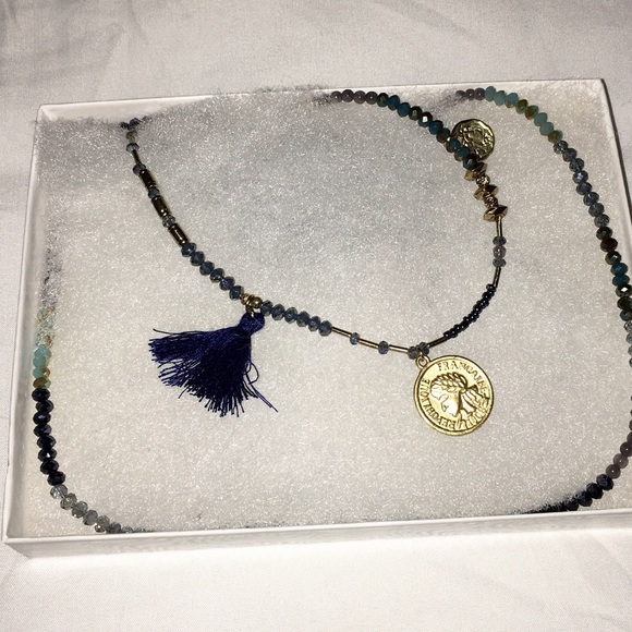 Double Long Layered Necklace - Picture 3 of 4