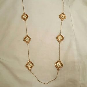 Long gold beaded necklace from Francesca's