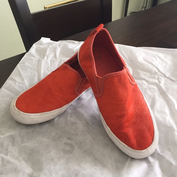 pony hair trendy casual slip ons