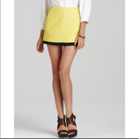 NWT Diane von Furstenberg Raffia Mini Skirt