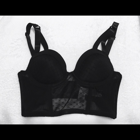 Forever 21 Black mesh strappy Bralette