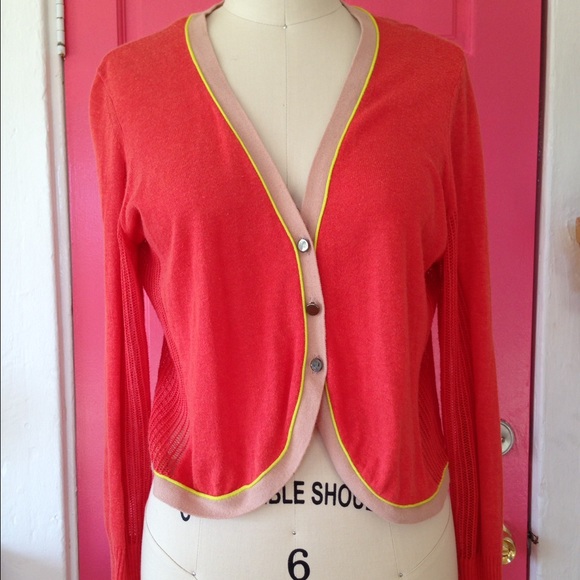 Vera Wang Red Lightweight Cardigan