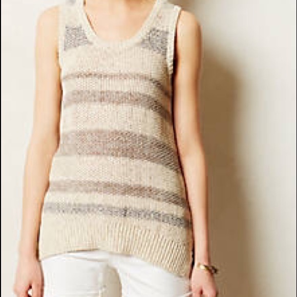 Anthropologie Striped Sweater Tank - Picture 2 of 3
