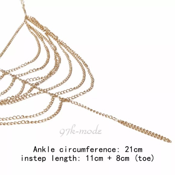 NEW Gold Boho Gypsy Inspired Sexy Anklet Toe Ring - Picture 2 of 4