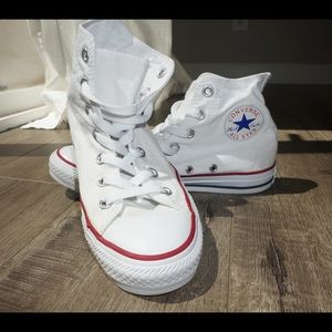White Converse High Tops