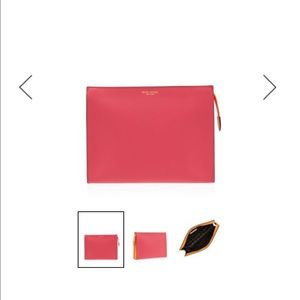 Henri Bendel Cosmetic Clutch Pink/Orange Nwt