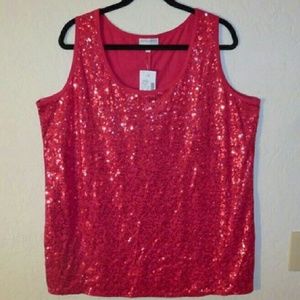 FASHION BUG
Red Sequined Tank Top

1X 18/20