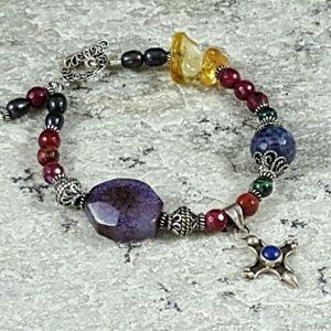 Sterling Religious Faith Bracelet Joy,Prosperity