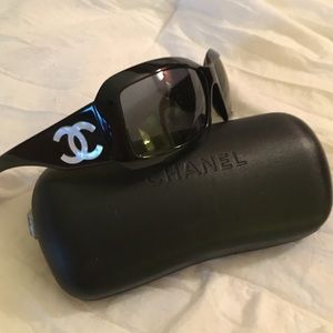 Chanel Mother of Pearl black sunglasses