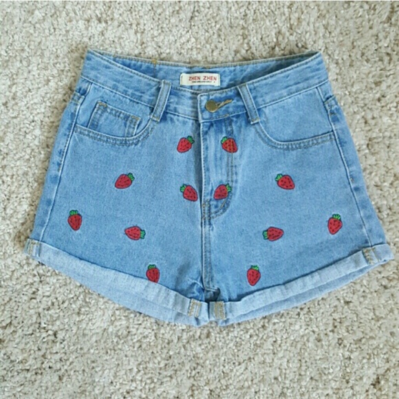 Urban Outfitters Pants - Strawberry Patch cuff shorts