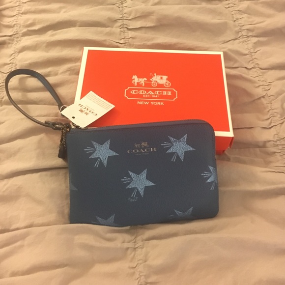 Authentic Coach Star Zip Wristlet