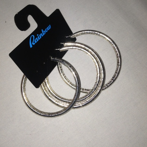 Silver earring hoops - Picture 1 of 1