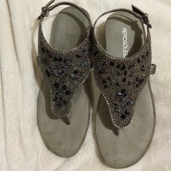 Final Sale !!!!  Blue beaded Aerosole sandals