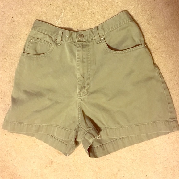 High Waisted Green Shorts