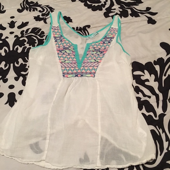 Maurice's tribal neon tank top
