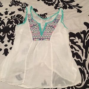 Maurice's tribal neon tank top