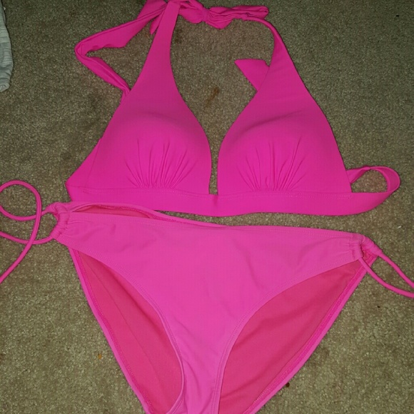 Hot pink swim suit