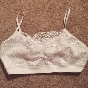 White lace bralette