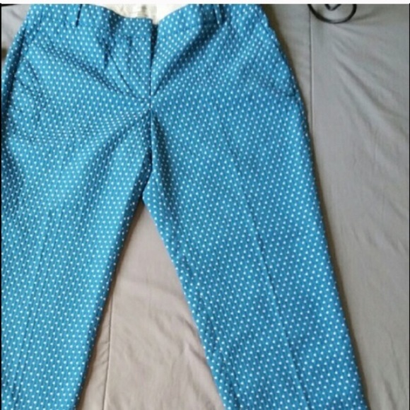 J. Crew blue polka dot café capris - Picture 4 of 5