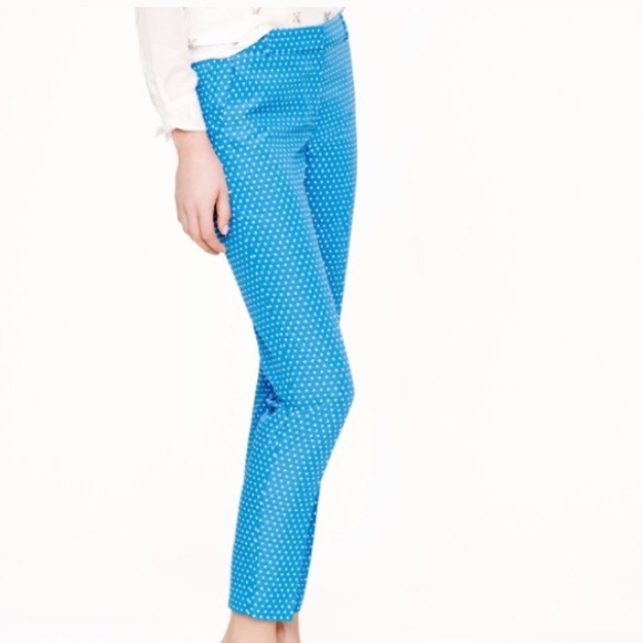J. Crew blue polka dot café capris - Picture 3 of 5