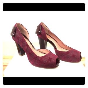 Anthropologie Miss Albright peep toe heels