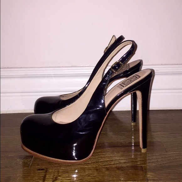 Pour la Victoire black platform heels