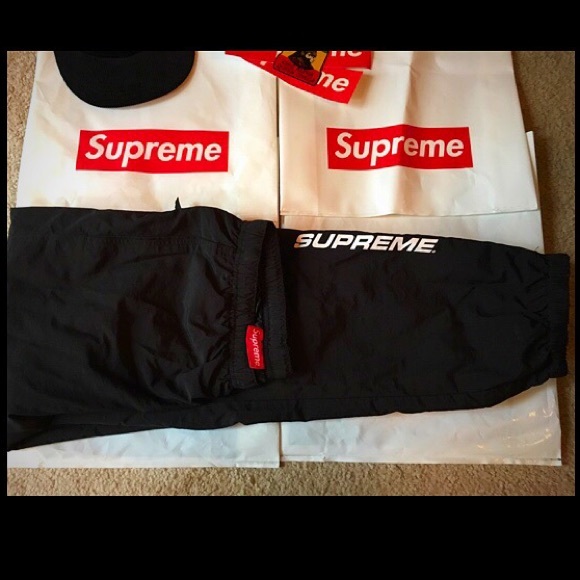 Supreme Pants Jumpsuits Supreme Nyc Black Warm Up Pant Sz Small Poshmark