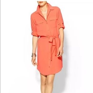 Calvin Klein Rolled up Sleeves Stretchy Dress