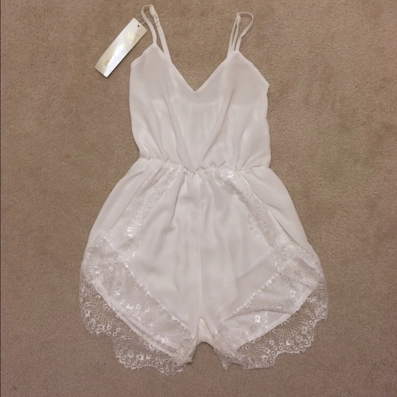 White Lace Romper