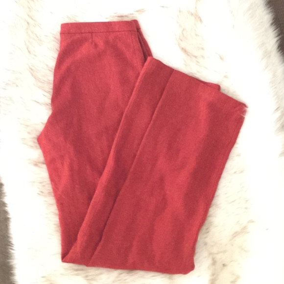 Wool Reddish Orange Chaiken Pants
