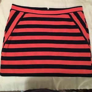GAP orange and navy blue 100% cotton skirt. NWT