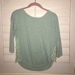 A mint longsleeve shirt