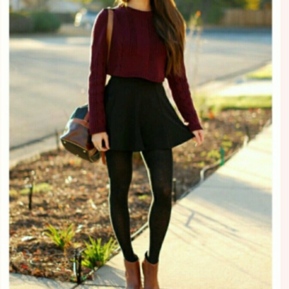 black skater skirt
