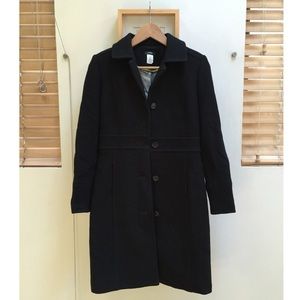 J. Crew Lady Day Wool Coat in Black