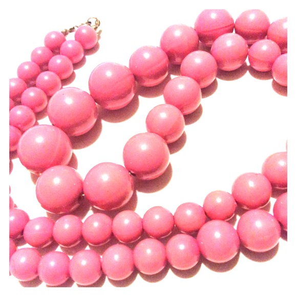 Pink beaded necklace