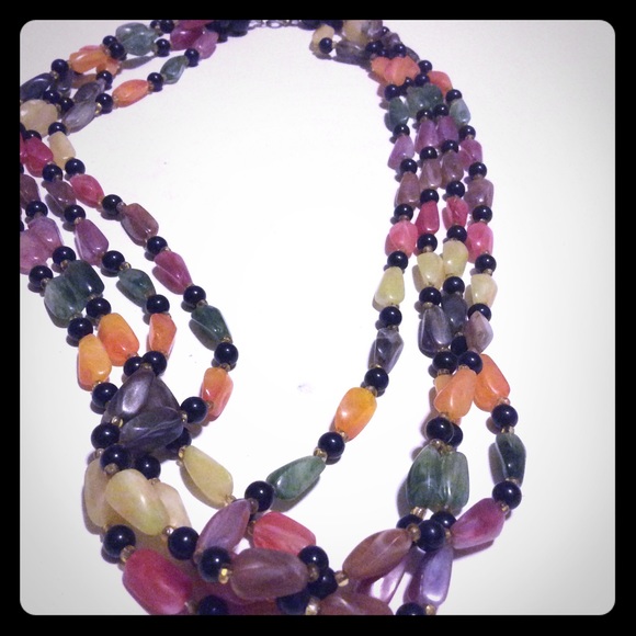 Multi-colored beaded necklace