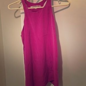 Amanda Uprichard hot pink silk tank