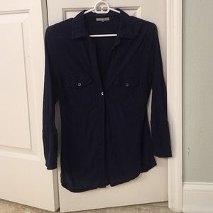 James Perse button down navy shirt