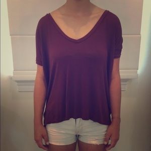Maroon Brandy Melville T-Shirt