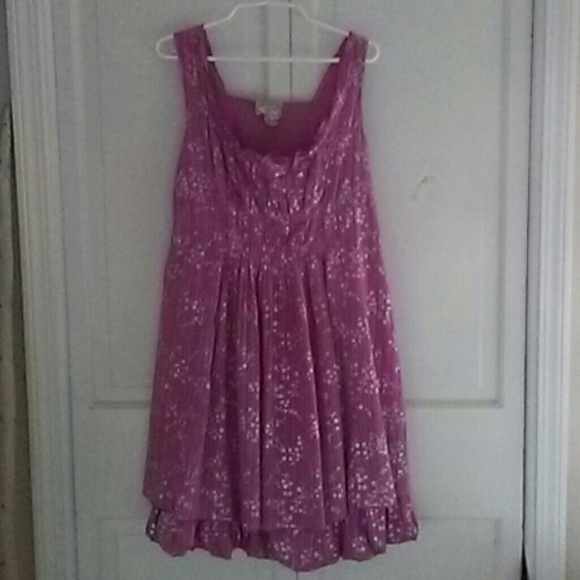 April Cornell Pink Silver Dress