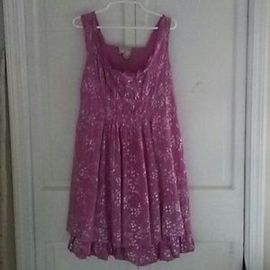 April Cornell Pink Silver Dress